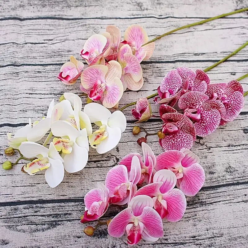 Artificial 6-Head Phalaenopsis Orchid