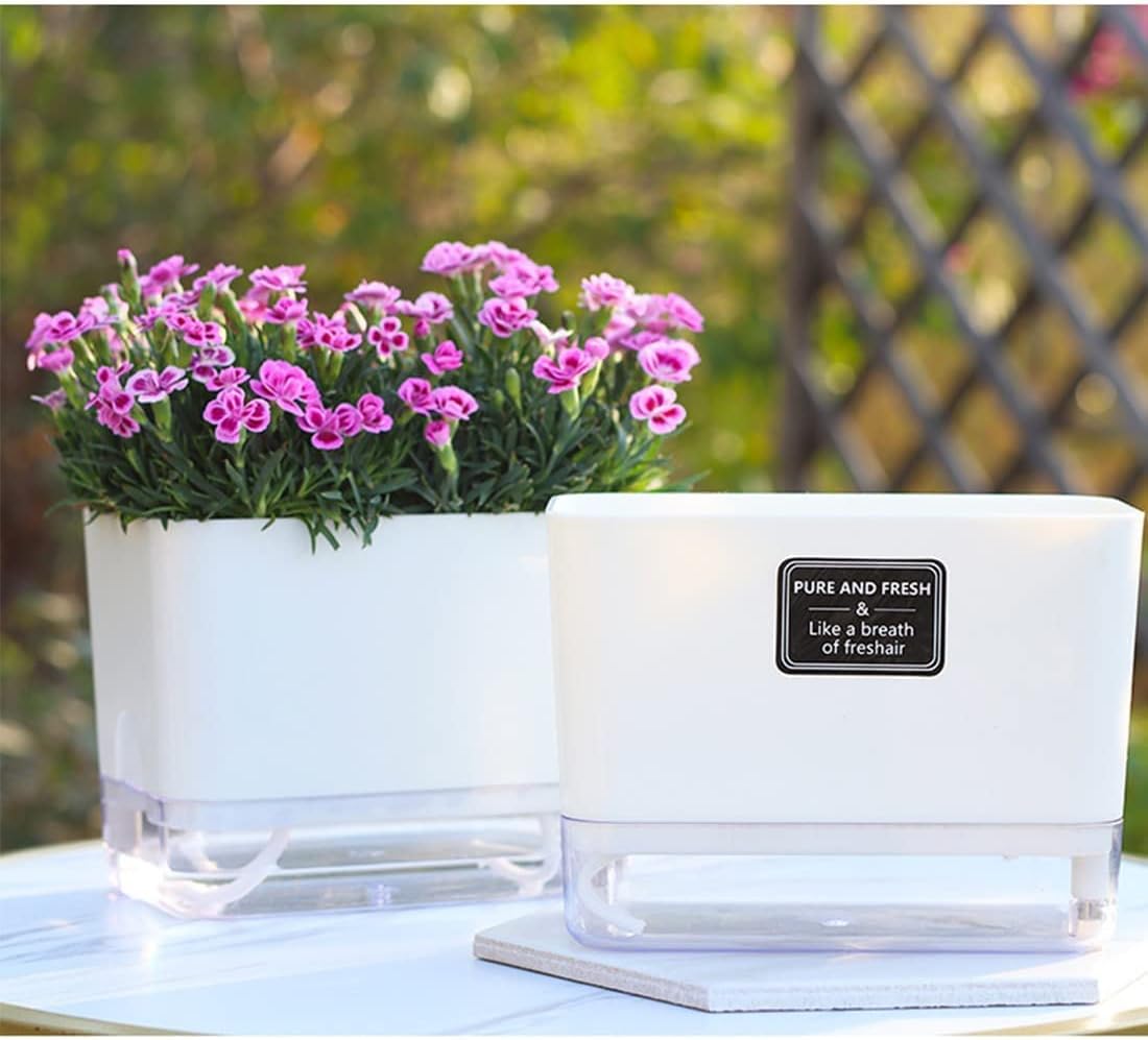 Self-Watering Pots – Clear Magnetic Base Planters with Built-In Wicking System | Plant Mate