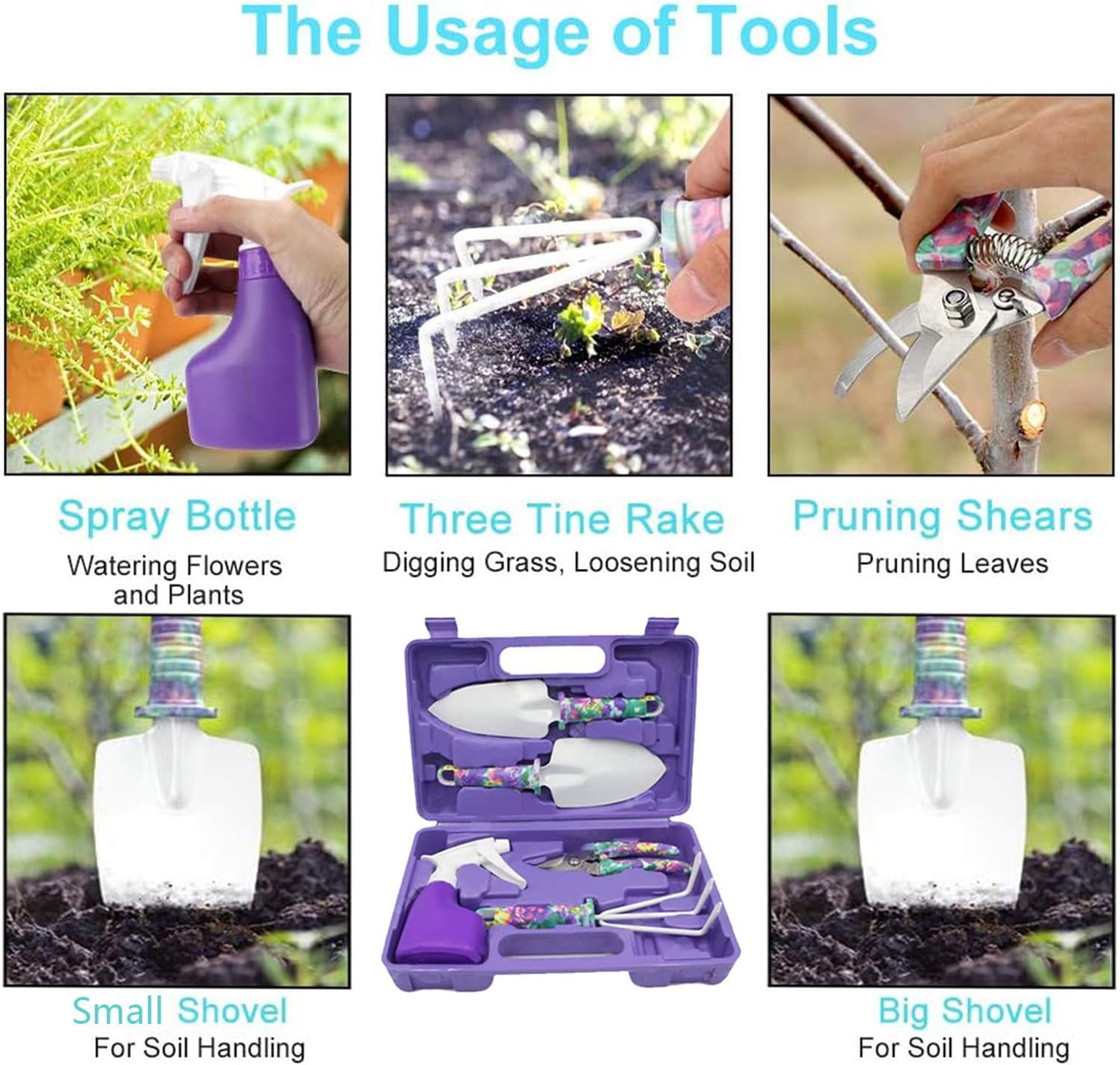 Decorative Garden Tool Set with Carry Case – Stylish & Functional for Garden Lovers | Plant Mate