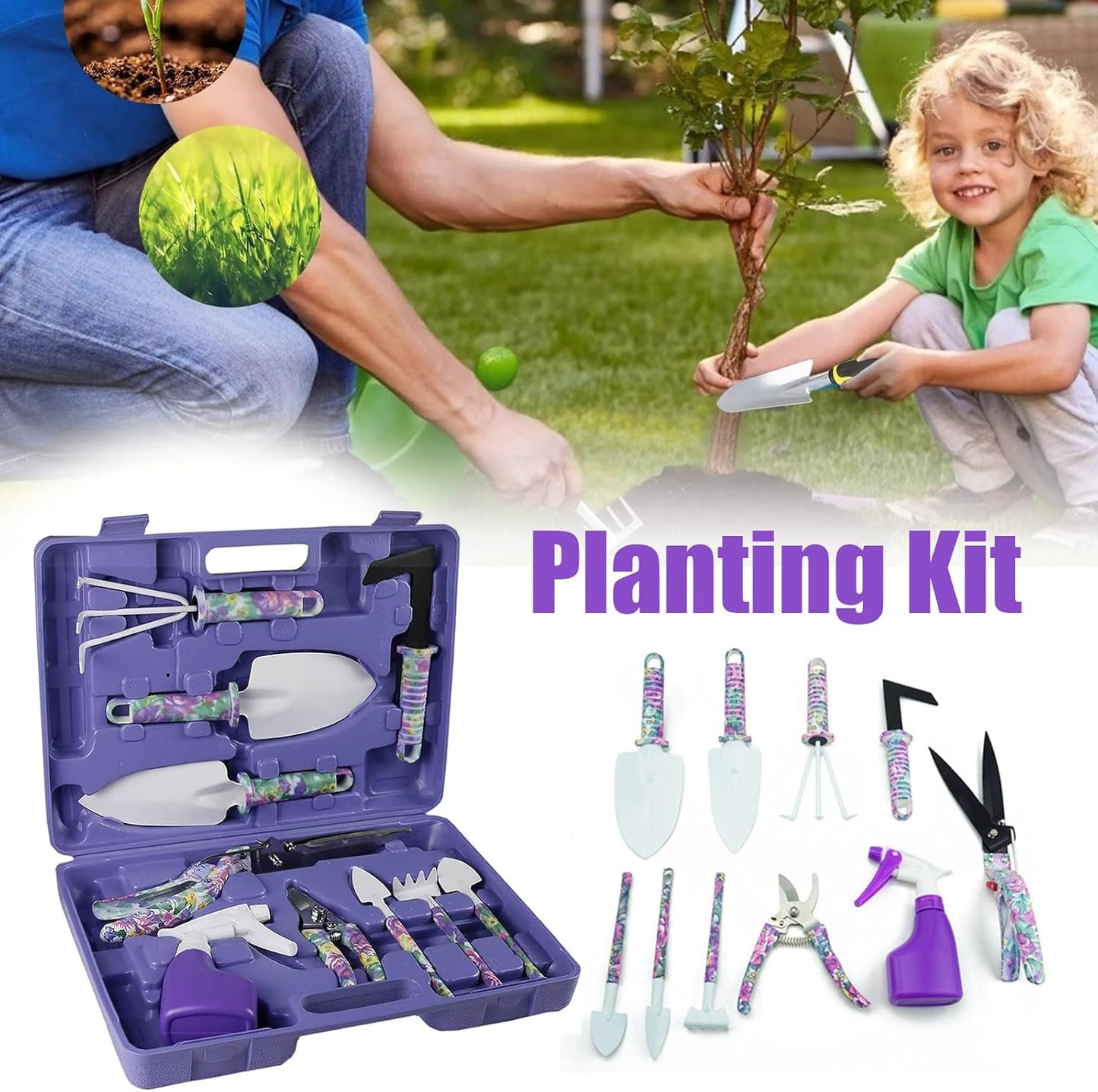 Decorative Garden Tool Set with Carry Case – Stylish & Functional for Garden Lovers | Plant Mate