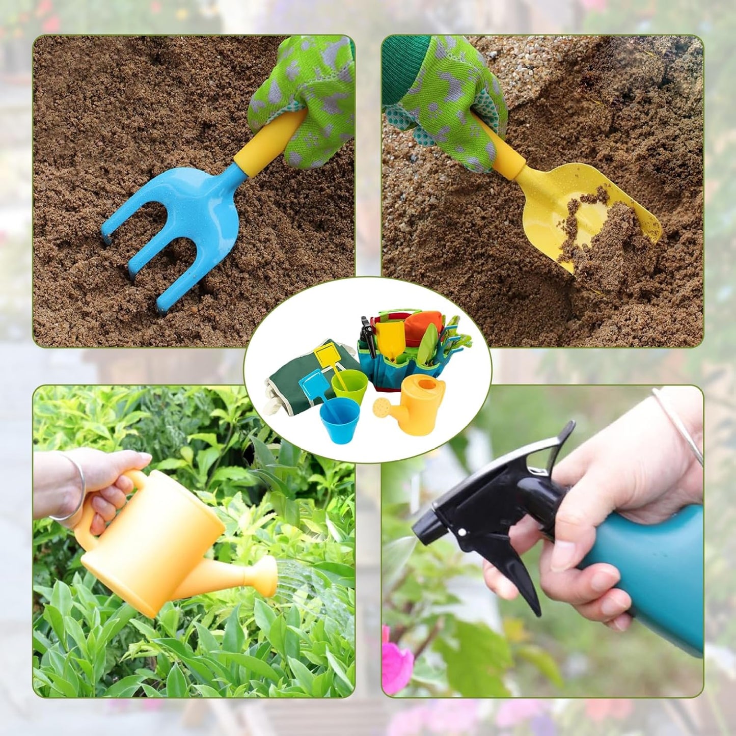 Plant Mate Kids 11 Piece Gardening Tool Set – Safe, Fun & Educational for Little Gardeners!