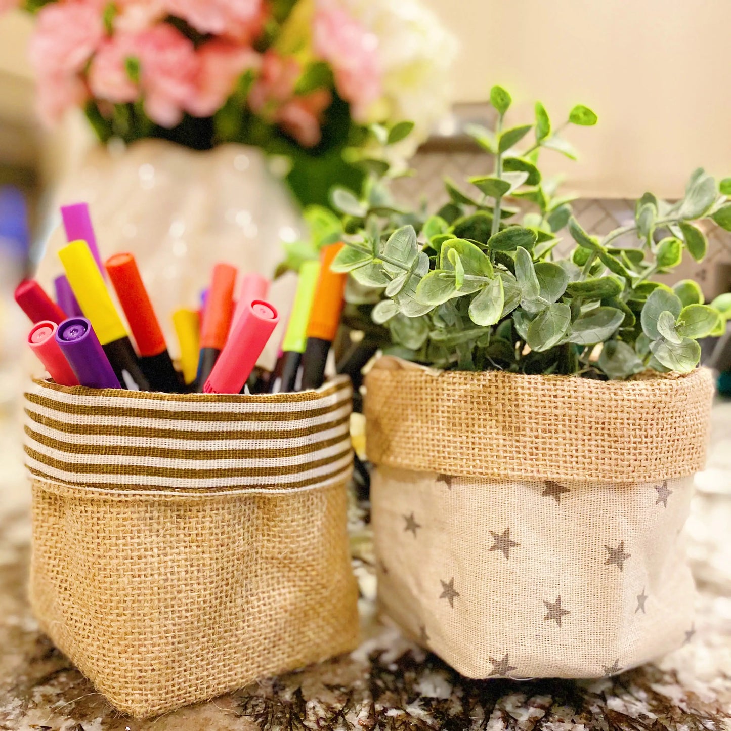 Reversible Burlap Plant Cover