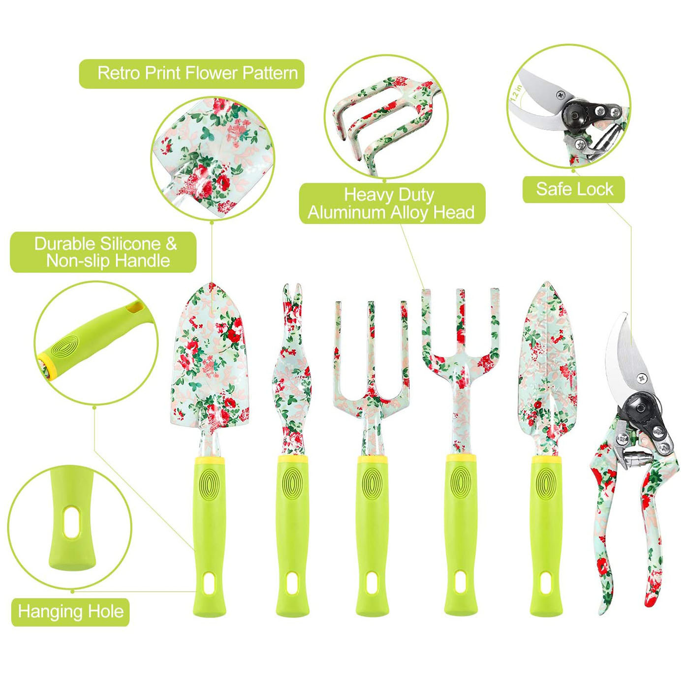 Plant Mate Floral Garden Tool Set – A Beautiful & Practical Gift for Garden Lovers!