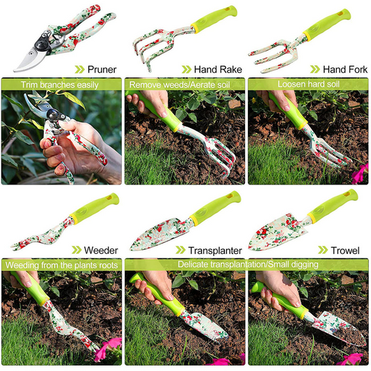 Plant Mate Floral Garden Tool Set – A Beautiful & Practical Gift for Garden Lovers!