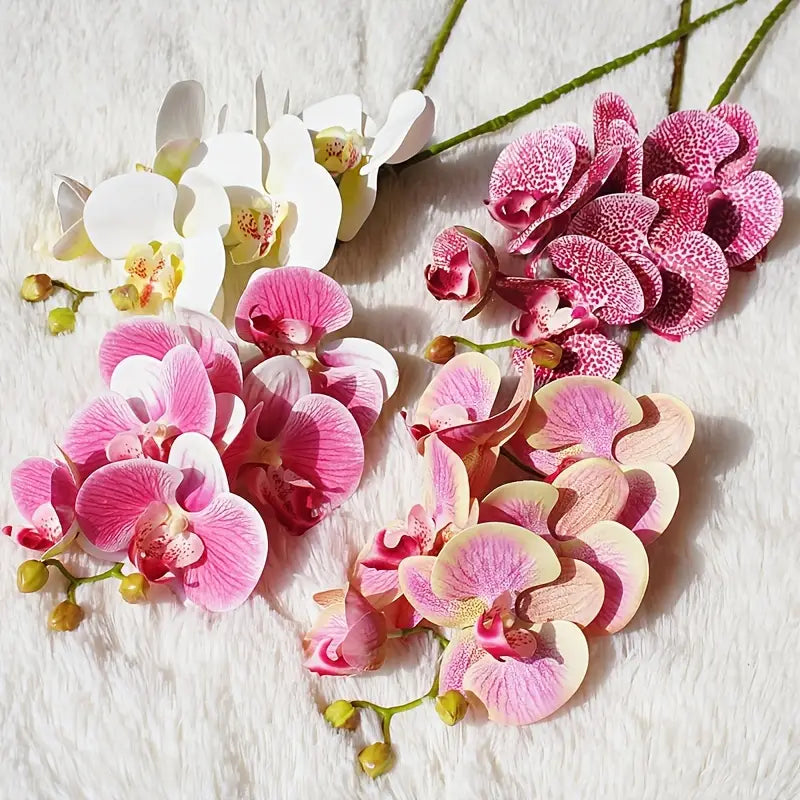 Artificial 6-Head Phalaenopsis Orchid