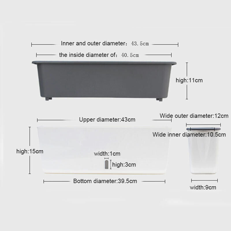 Slimline Self-Watering Planter – Outdoor Fence-Friendly Design | Plant Mate