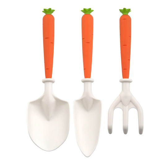 3-Piece Kids Garden Tool Set – Carrot & Corn Design | Plant Mate