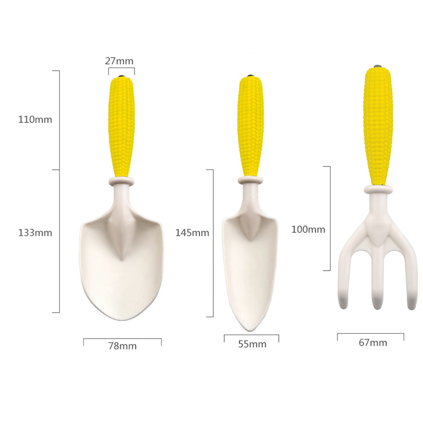 3-Piece Kids Garden Tool Set – Carrot & Corn Design | Plant Mate