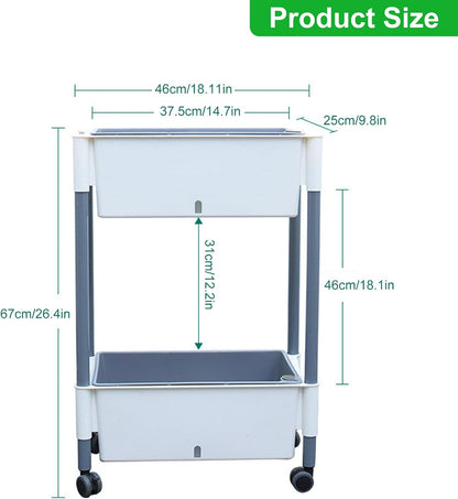 Plant Mate 2-Tiered Self-Watering Planter – Stylish, Mobile Effortless Gardening