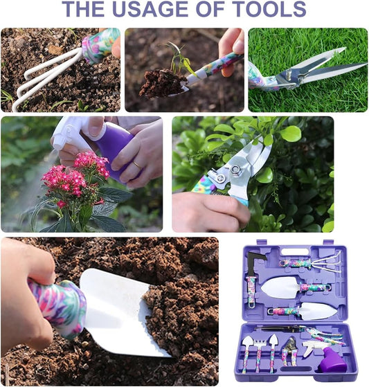 Decorative Garden Tool Set with Carry Case – Stylish & Functional for Garden Lovers | Plant Mate