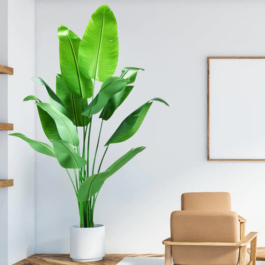 Bird of Paradise Artificial Plant 213cm Faux Plants Indoor Tall with 13 Trunks - The Perfect Indoor Silk Floor Plant for Home Decor in Living Room Office and Bedroom