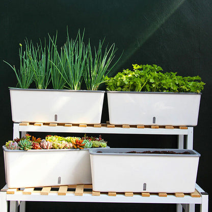 Slimline Self-Watering Planter – Outdoor Fence-Friendly Design | Plant Mate